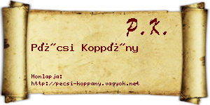 Pécsi Koppány névjegykártya